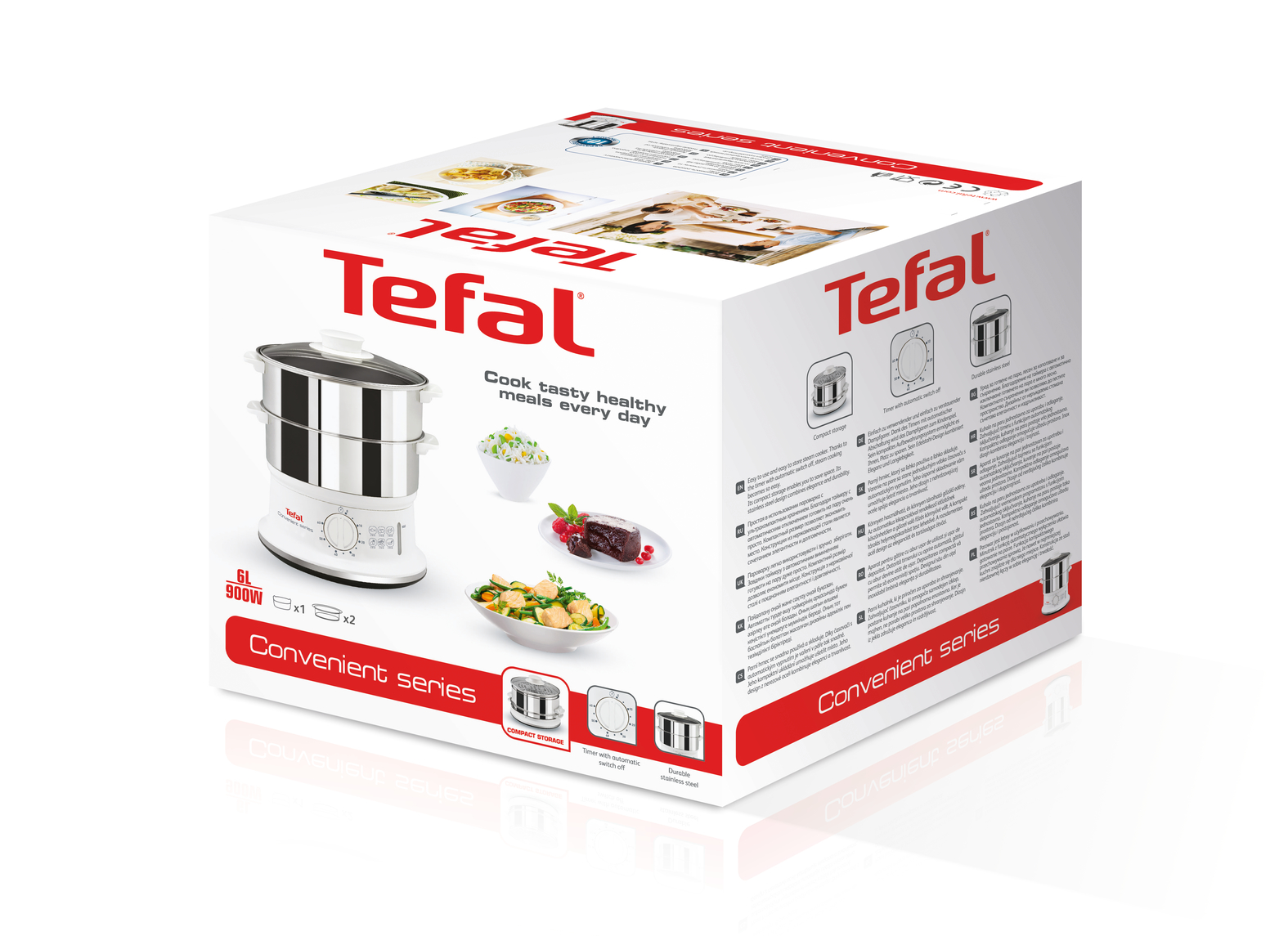 Пароварка Tefal Convenient Series VC145130, цена 10799.00 руб. в  интернет-магазине Tefal. Характеристики, фотографии, описание - Москва