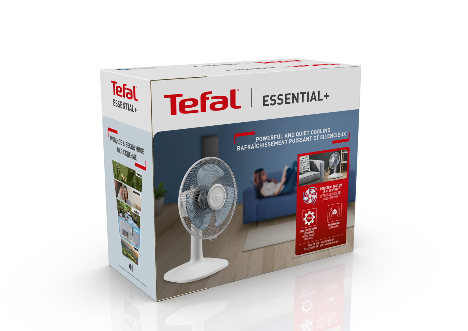 Tefal напольный вентилятор essential vf3910f0