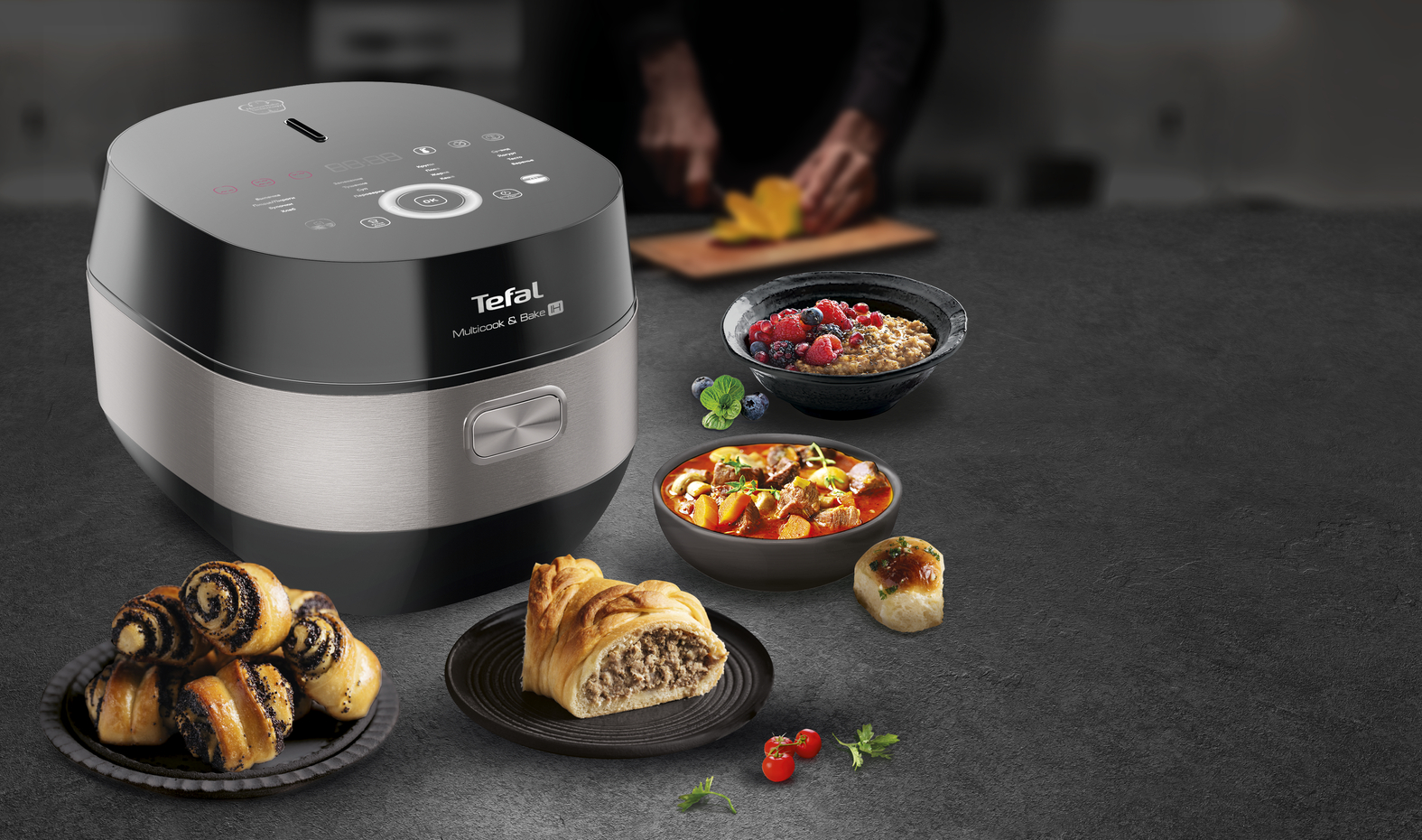 Купить Мультиварки Tefal со сферической чашей Tefal с доставкой в  официальном интернет-магазине Tefal. Выгодная цена на Мультиварки Tefal со  сферической чашей Tefal