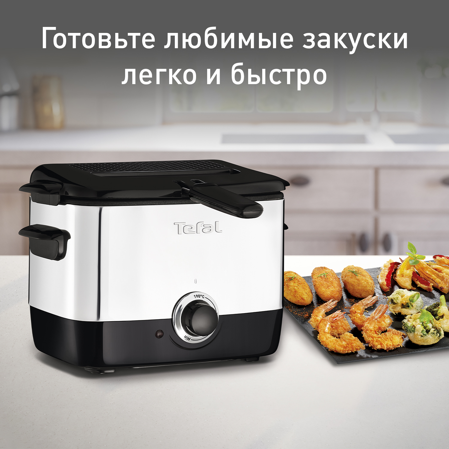 Фритюрница Tefal Minifryer FF220015, цена 8699.00 руб. в интернет-магазине  Tefal. Характеристики, фотографии, описание - Москва