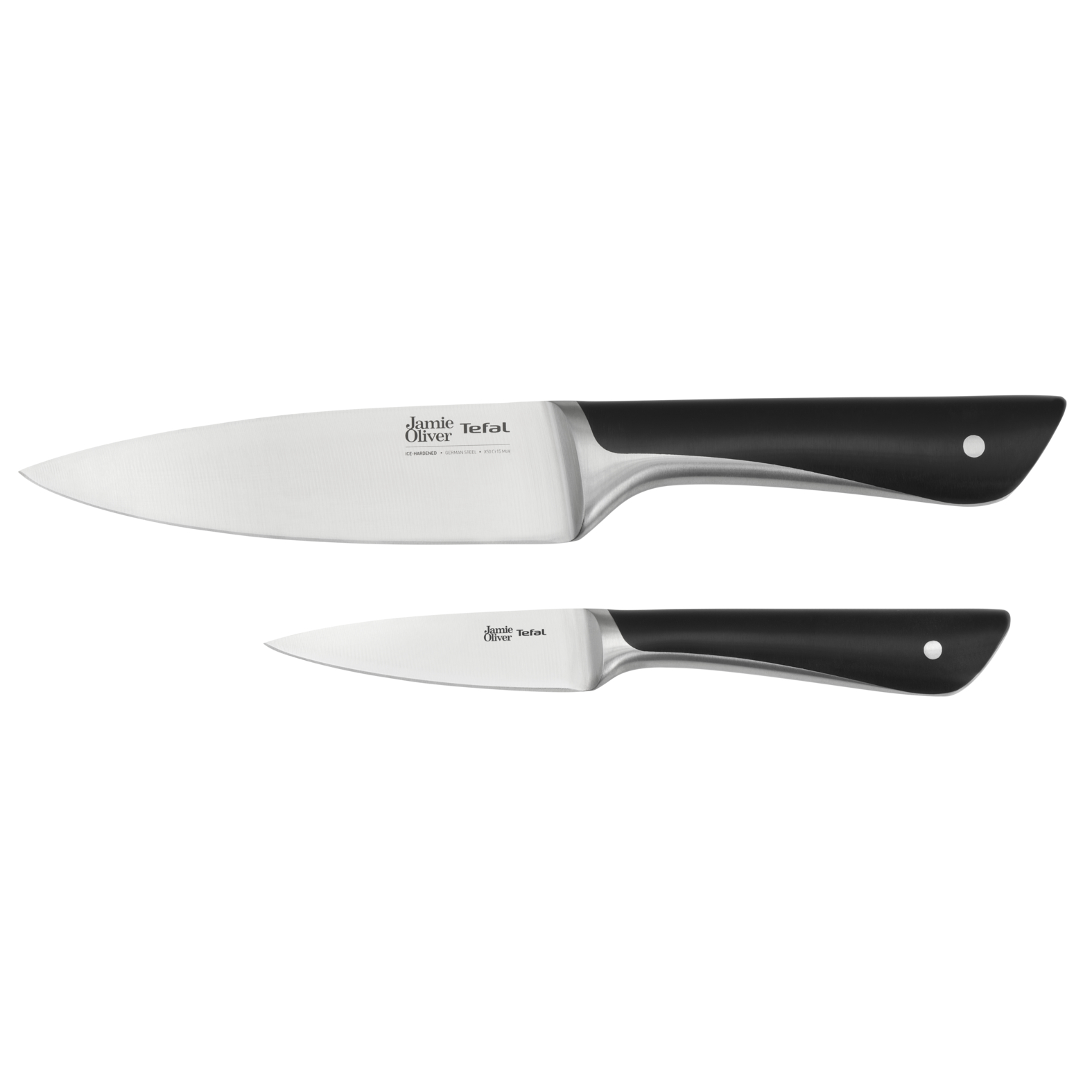 Набор ножей Jamie Oliver 2 предмета K267S255, цвет серебристый/черный - фото 1