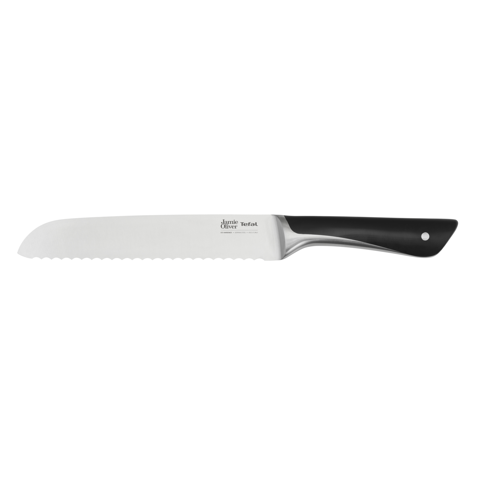 Нож для хлеба Jamie Oliver K2670355 20 см, цвет серебристый/черный - фото 1