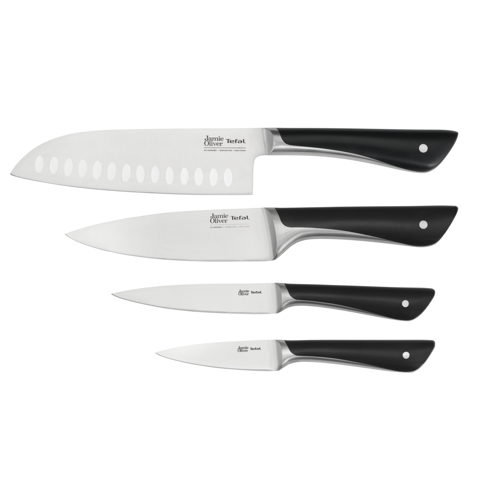 Набор ножей Jamie Oliver 4 предмета K267S456, цвет серебристый/черный