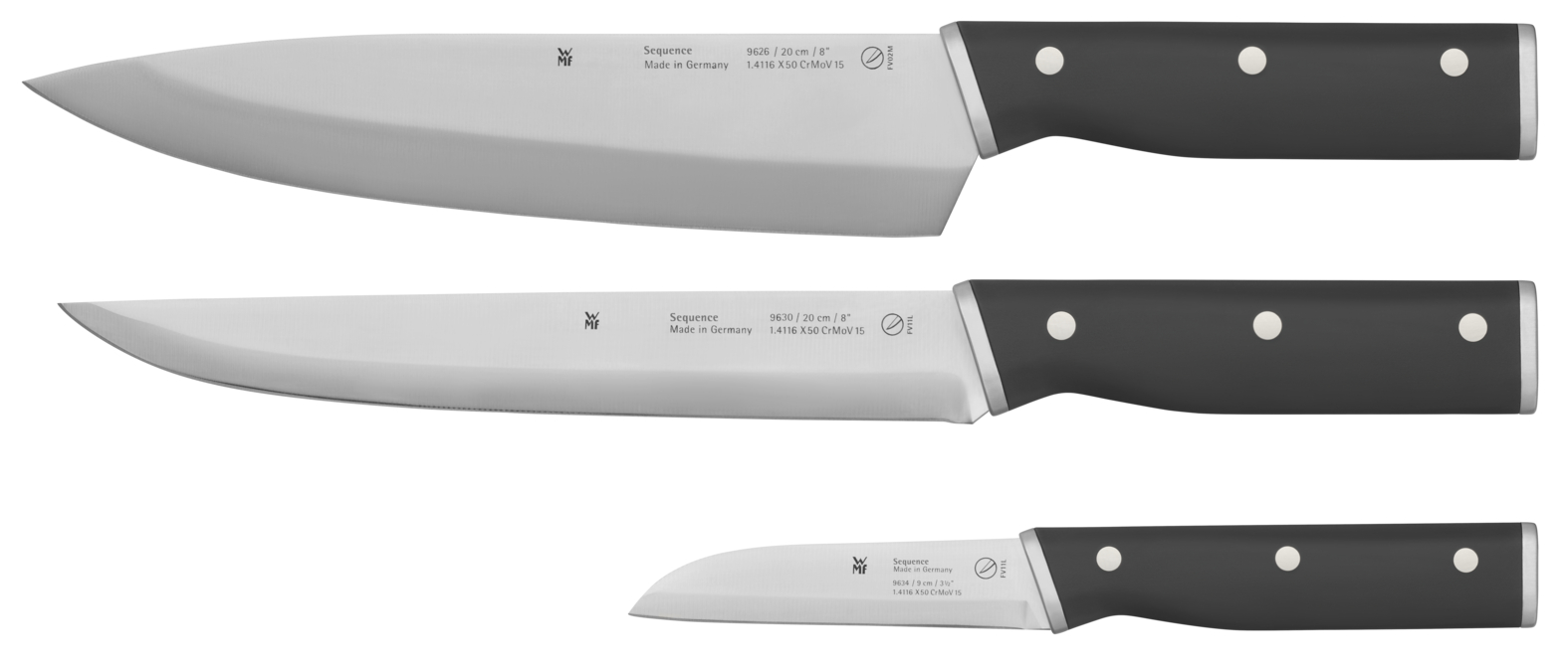 Набор ножей Sequence 3 предмета разделочный нож nadoba