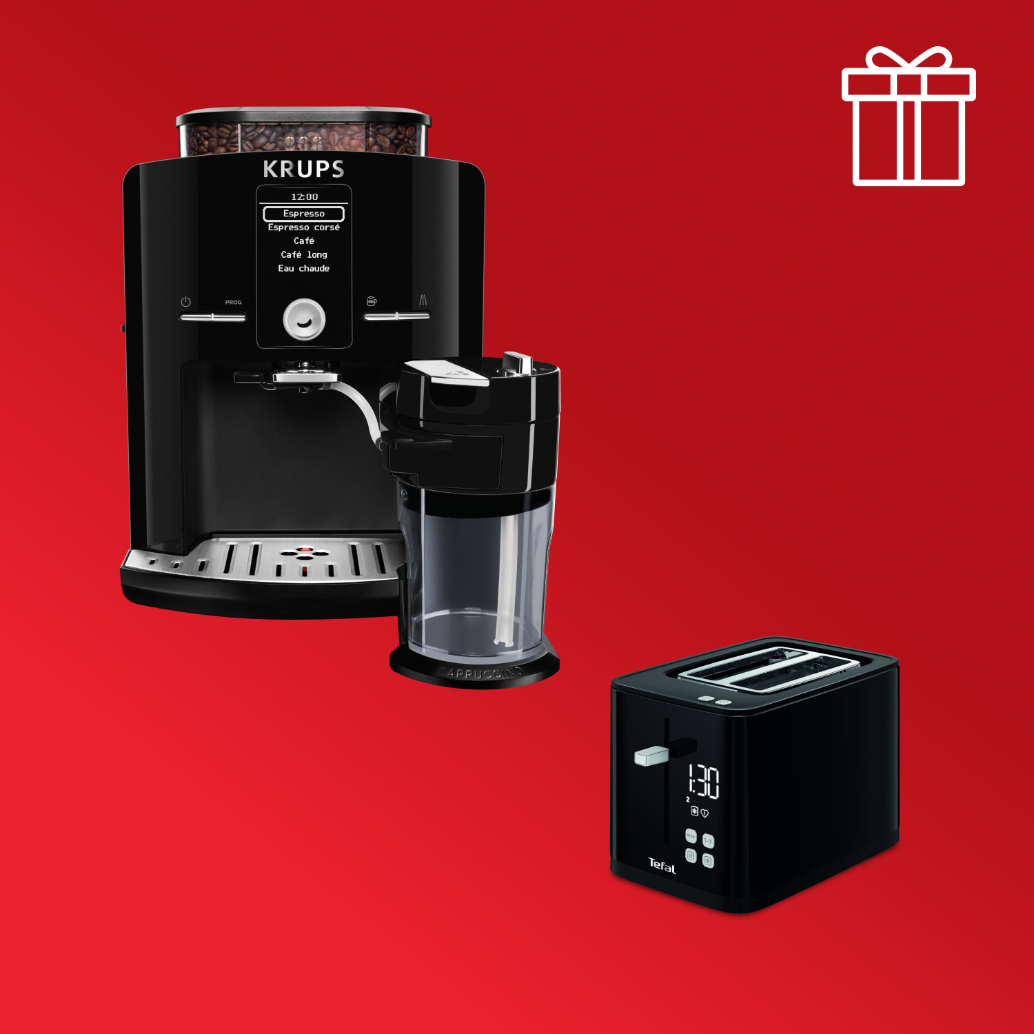 

Автоматическая кофемашина Espresseria EA829810 с Тостером Tefal Smart&Light TT640810, Espresseria EA829810 с Тостером Tefal Smart&Light TT640810