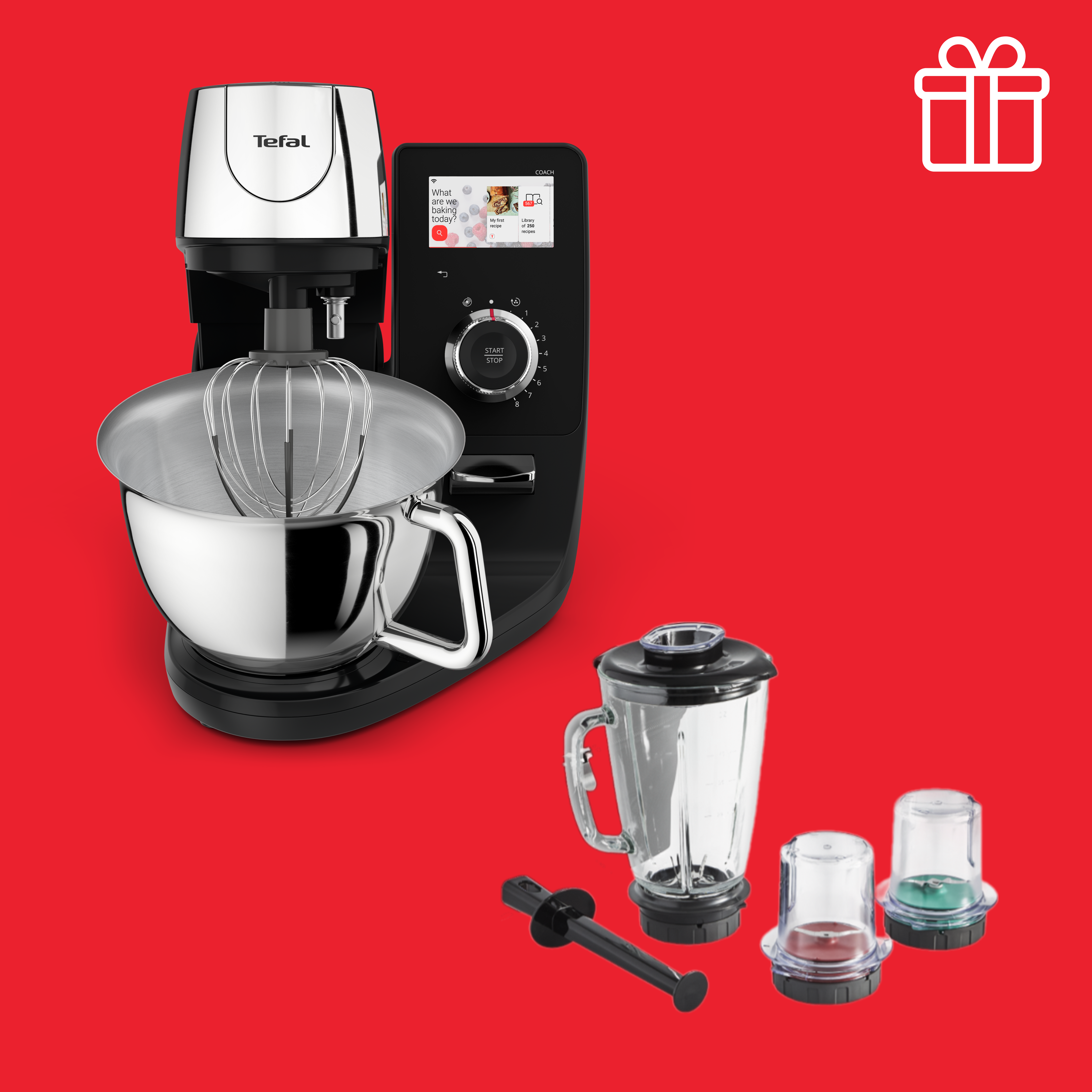 Кухонная машина Tefal   I-Coach Touch QB951DF0 с набором аксессуаров Mix & Drink