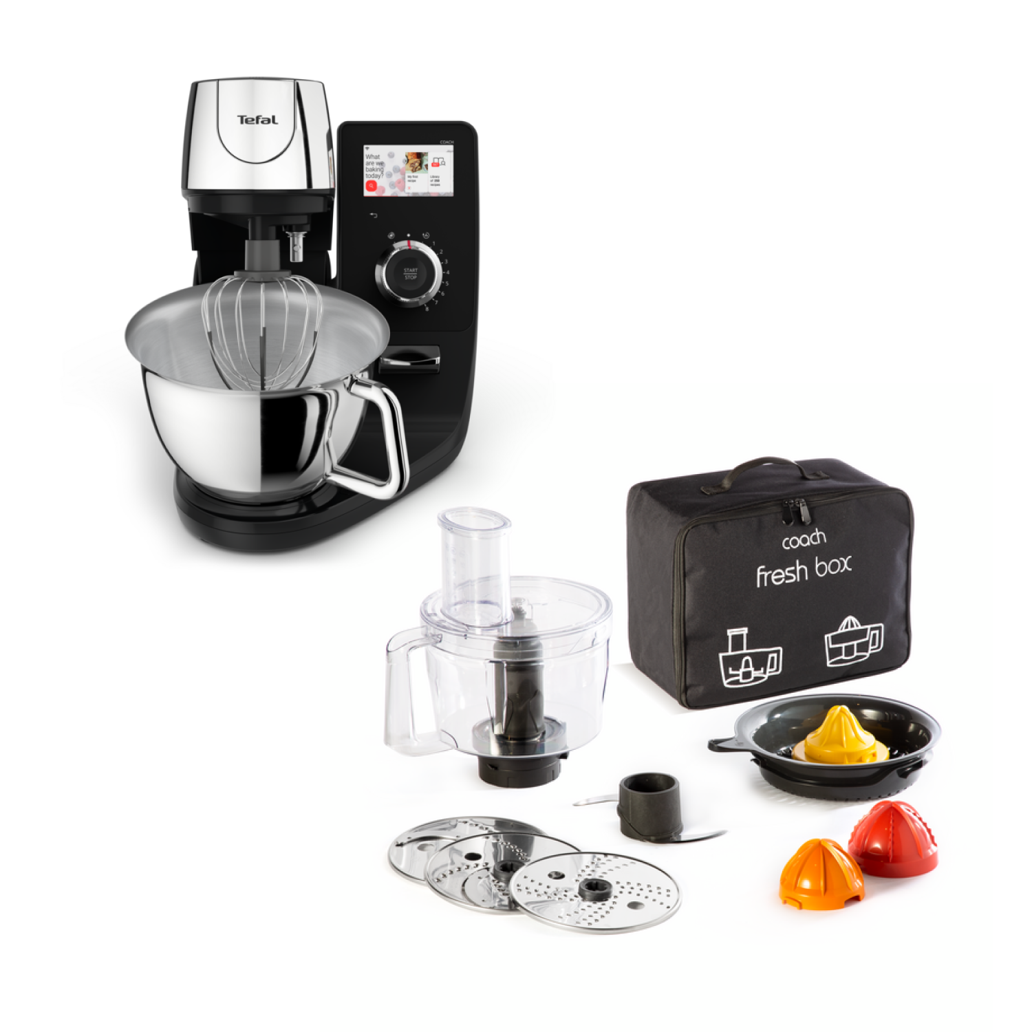 Кухонная машина Tefal I-Coach Touch QB951DF0 с набором аксессуаров Fresh