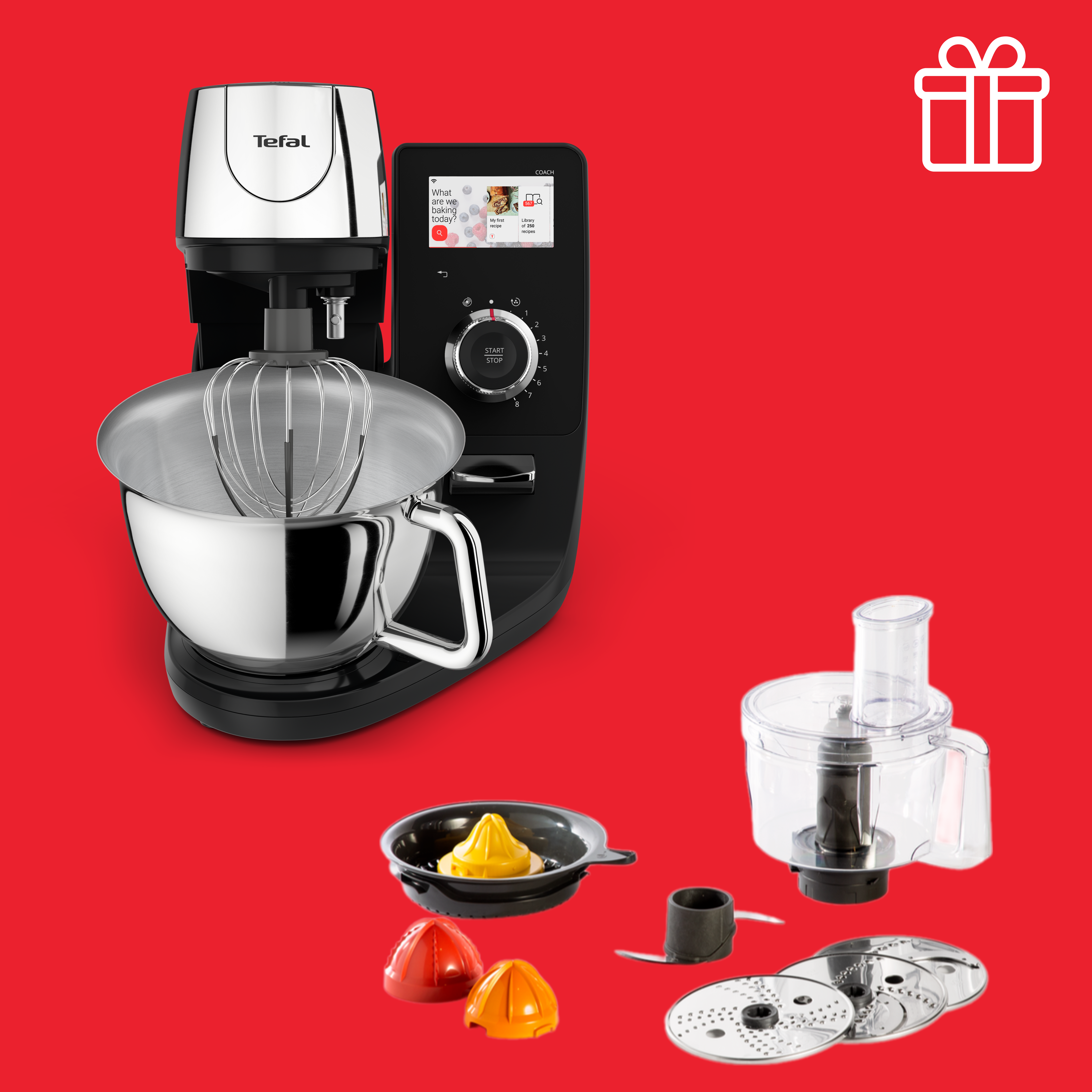 Кухонная машина Tefal I-Coach Touch QB951DF0 с набором аксессуаров Fresh