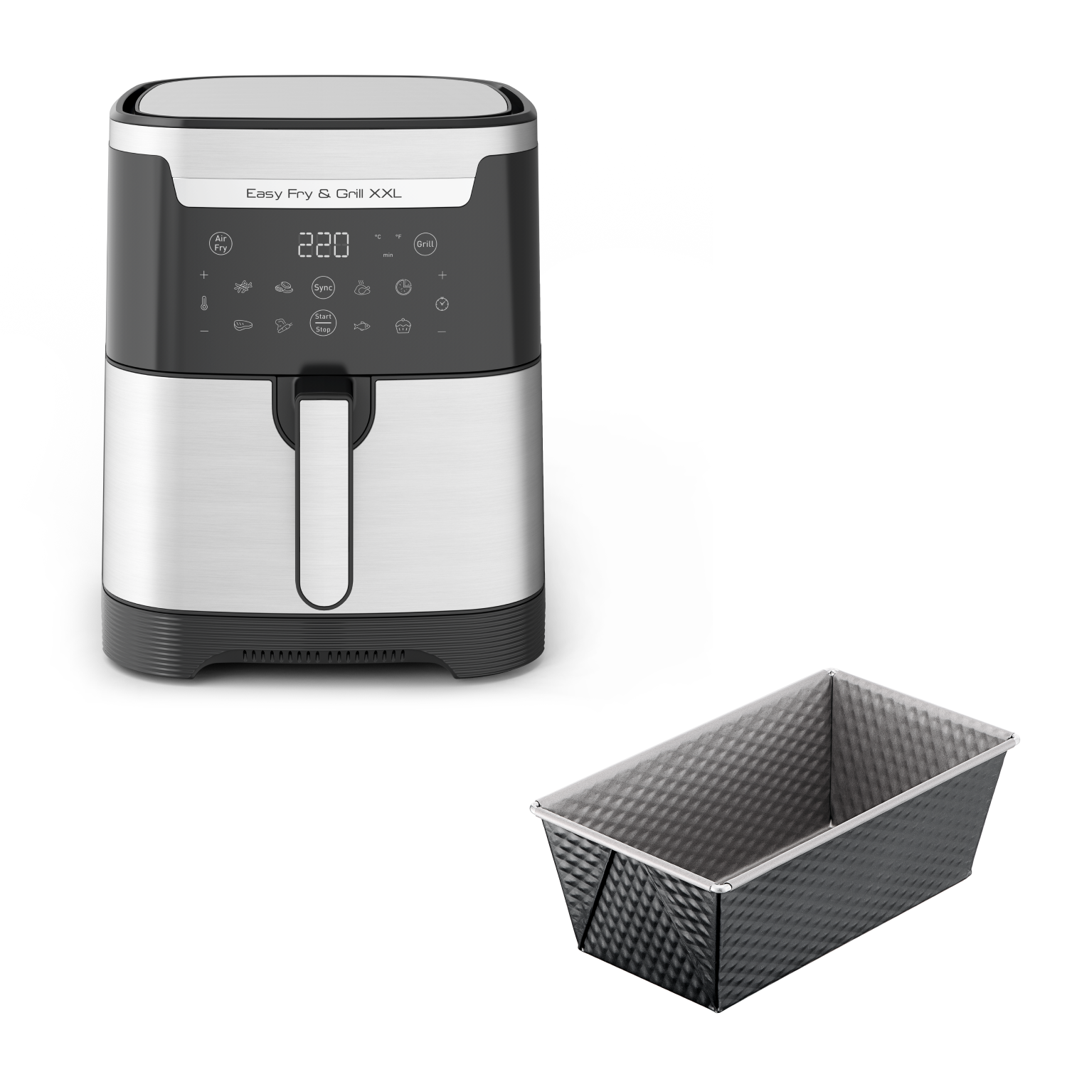 

Аэрогриль EY801D15 + Форма для выпечки Tefal J1760325, EY801D15 + Форма для выпечки Tefal J1760325