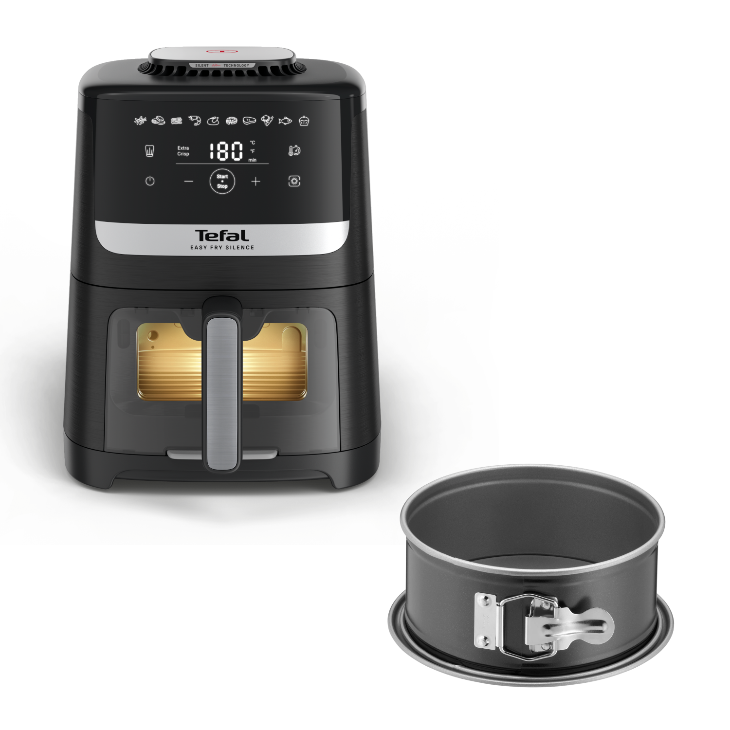 

Аэрогриль Easy Fry EY5568E0 + Форма для электрогриля J1761425 18 см, Черный, Easy Fry EY5568E0 + Форма для электрогриля J1761425 18 см