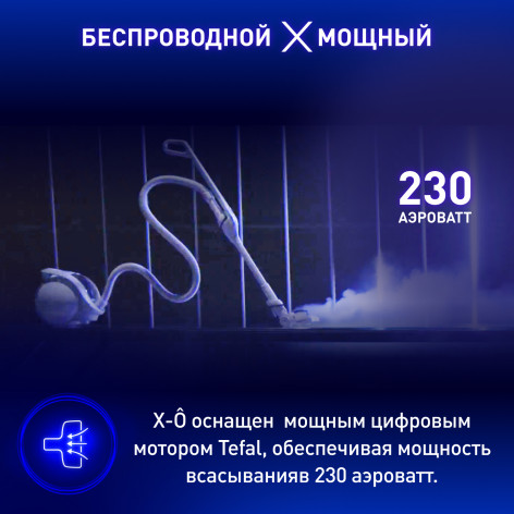 Беспроводной пылесос с контейнером Tefal X-Ô 90 IQ7767EA фото 4