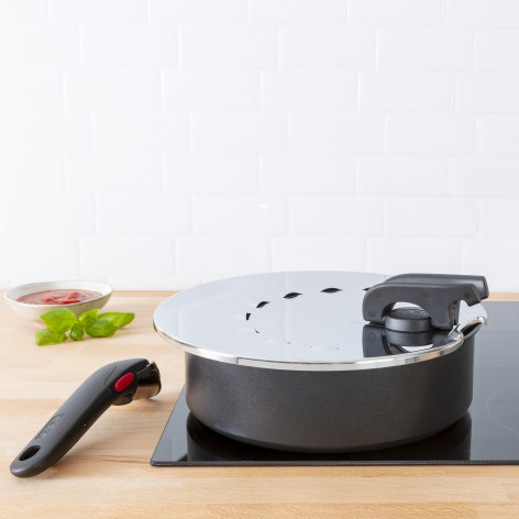 Металлическая крышка для слива Tefal Ingenio L9829853 20-28 см мультидиаметр фото 5
