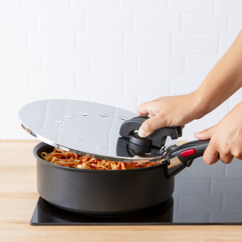 Металлическая крышка для слива Tefal Ingenio L9829853 20-28 см мультидиаметр фото 3