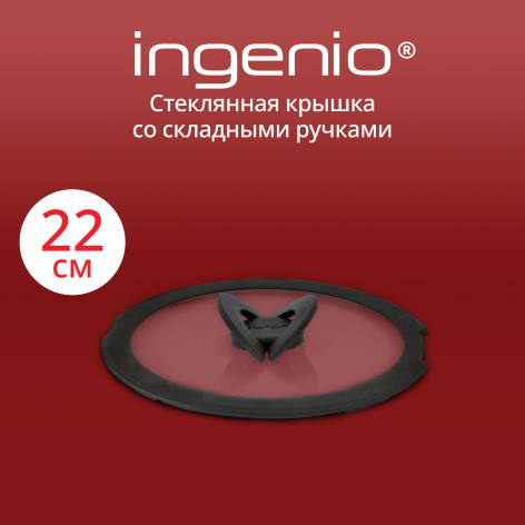 Стеклянная крышка Tefal Ingenio 22 см L9846453 фото 2
