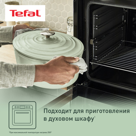 Овальная кастрюля с крышкой Tefal LOV 34х26 см E2580604 фото 4