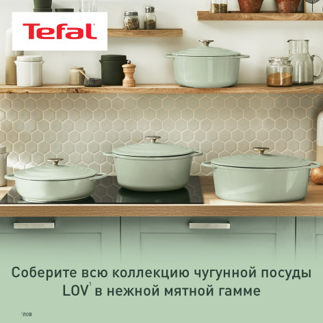 Овальная кастрюля с крышкой Tefal LOV 34х26 см E2580604 фото 10