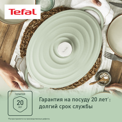 Овальная кастрюля с крышкой Tefal LOV 34х26 см E2580604 фото 8